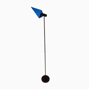 Italian Blue Floor Lamp by Vico Magistretti for Oluce, 1980s
