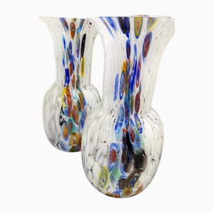 Contemporany Vases in Murrine Murano Glass from Simoeng, Set of 2