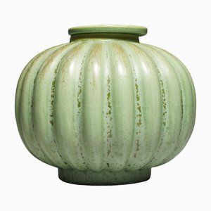 Ball Vase with Insert by Arthur Percy for Gefle, Sweden, 1930s