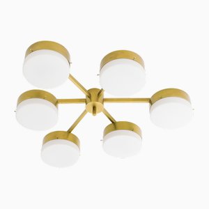 Celeste Phosphenes Polished Brushed Ceiling Lamp by Design for Macha