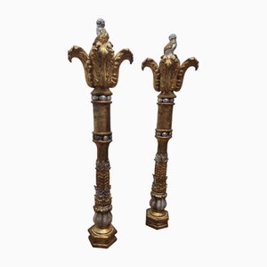 Gold and Silver Height Columns, 1940s, Set of 2