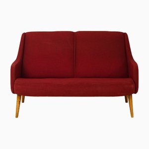 Vintage Red 2-Seater Sofa, 1940s