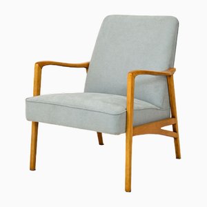 Skandinavischer Blauer Vintage Sessel, 1960er