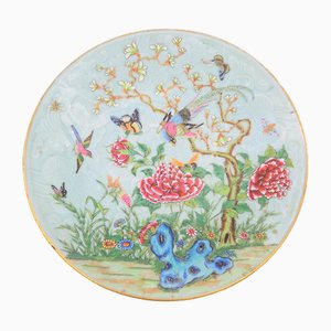 Assiette en Porcelaine Qinq Dynasty avec Vernis Seladon, Chine, 1850s