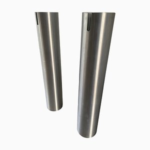 Cylindrical parquet lamps by Filippo Dellorto for Palluco, Italy, Set of 2