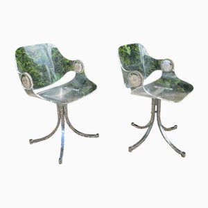 Set of Side Chairs by Boris Tabacoff for Mobilier Modulaire Moderne, 1970s