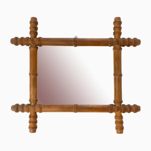 Französischer Spiegel in Bambus-Optik, 1910er