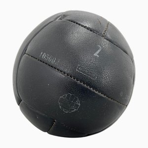 Vintage Black Leather Medicine Ball by Gala, 1930s