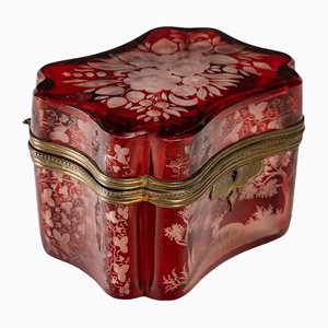 Napoleon III Bohemian Crystal Box