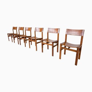 Mid-Century Modern Dining Chairs attributed to Giuseppe Rivadossi, Italy,1980s, Set of 6