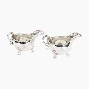 19th Century English Sheffield Silver Plated Sauce Boats, 1830, Set of 2