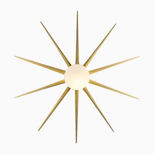 Fireworks Solare Collection Chrome Opaque Wall Lamp by Design for Macha