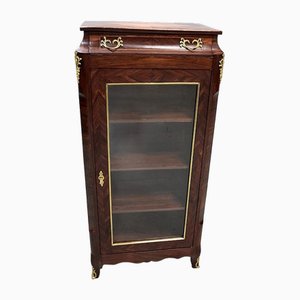 Small Louis XV / Louis XVI 2nd Part 19th Century Showcase Transition Cabinet