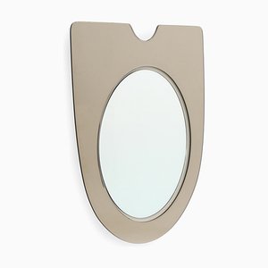 Specchio con cornice bronzata, anni '70
