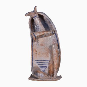 Figura de cerámica Mid-Century, Chequia, años 60