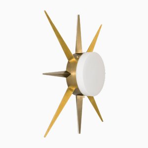 Windrose Solare Collection Unpolierte Lucid Wandlampe von Design für Macha