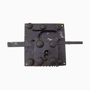 Serratura in lamiera d'acciaio, XVIII secolo, XVIII secolo