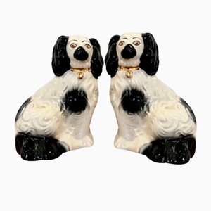 Perros Beswick Staffordshire, década de 1900. Juego de 2