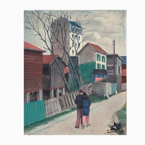 John Reitz, Promenade en Amoureux, 1929, Oil on Canvas