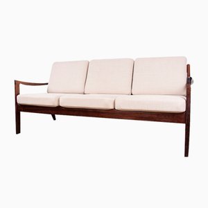 Danish Senator Model Mahogany and New Fabric Sofa by Ole Wanscher for Poul Jepessen, 1960s