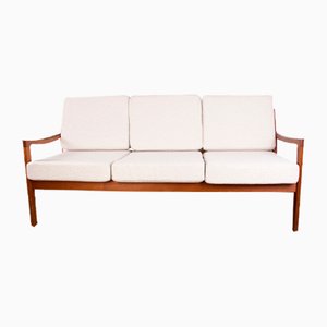 Danish Fabric Teak 3 -Seater Sofa by Ole Wanscher for France & Søn / France & Daverkosen, 1960s