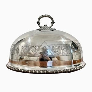 Large Edwardian Silver Plated Meat Cover, 1900s