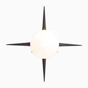 Cross Solare Collection Wandlampe aus blickdichtem Chrom von Design für Macha