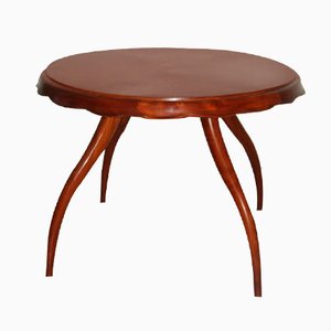 Round Italian Table with Curved Legs, 1940s