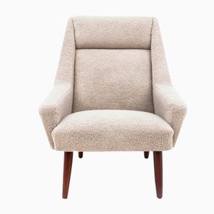 Dänischer Sessel in Beige Boucle, 1960er