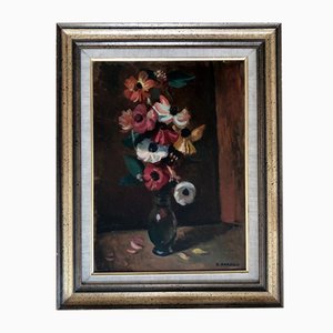 Georges Darel, Nature morte, Oil on Cardboard, Framed
