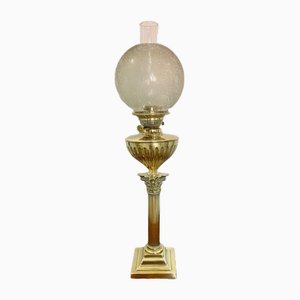 Victorian Brass Oil Lamp, 1860s