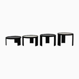 Model 780/783 Stacking Low Tables by Gianfranco Frattini for Cassina, 1960s, Set of 4