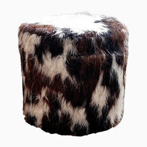 Pouf with Cowhide Storage, 1970s