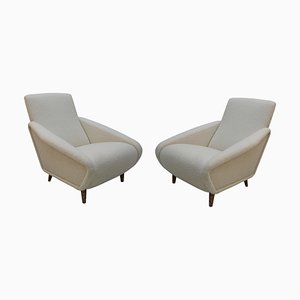 Wool Armchairs in the style of Gio Ponti, Set of 2