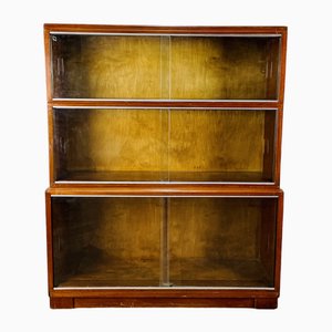 Mid-Century Barristers Glazed Three-Tier Bookcase from Minty of Oxford, 1960s