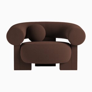 Cassete Armchair in Boucle Dark Brown by Alter Ego for Collector