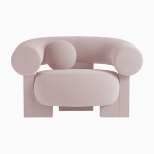 Kassetten Armlehnstuhl in Boucle Rose von Alter Ego für Collector