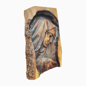 Bassorilievo con Madonna in legno