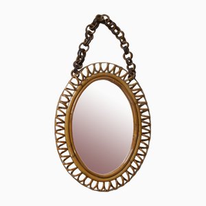 Mirror with Frame in India Rod in the style of Titoli, 1960s