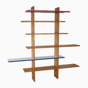 Beech Shelf with Interchangeable Shelves in the style of Charlotte Perriand, 1960s