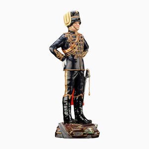 Figura di Winston Churchill 4th Hussars di Michael Sutty, fine XX secolo