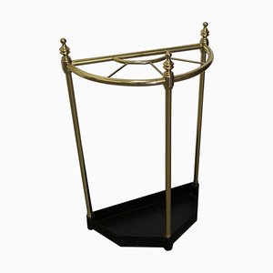 Round Brass & Iron Stick Umbrella Stand, 1920s