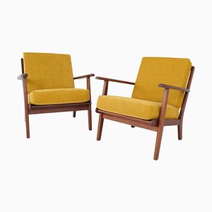 Mid-Century Model Ge-88 Easy Chairs in Solid Teak from Getama, Denmark, 1960s, Set of 2