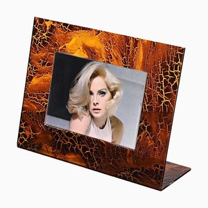 Photo Frame in Acrylic Glass Tortoiseshell in the style of Gabriella Crespi, Italy, 1970s