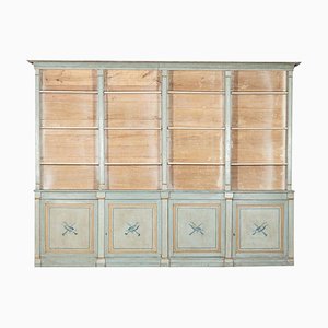 Monumental French Blue Painted Bookcase, 1860
