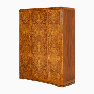 Art Deco Burr Walnut Wardrobe, 1930s