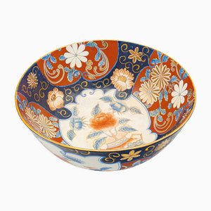 Large Vintage Art Deco Japanese Imari Bowl in Ceramic, 1980s