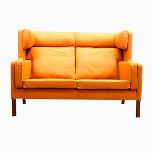 Vintage Leather 2192 Coupe Sofa by Børge Mogensen for Fredericia, 1960s