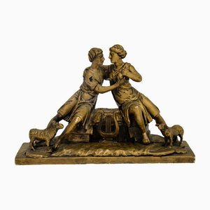 Classical Carved Wood Sculpture, 1890s