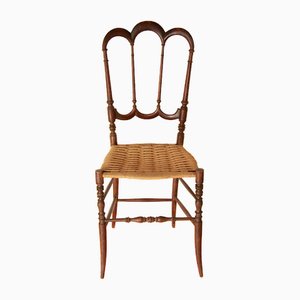 Italian Chiavarina Tre Archi Wooden Chair, Italy, 1940s